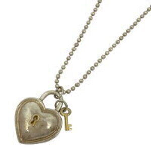 Tiffany Co Heart Lock Necklace Long Pendant Key Sterling Silver